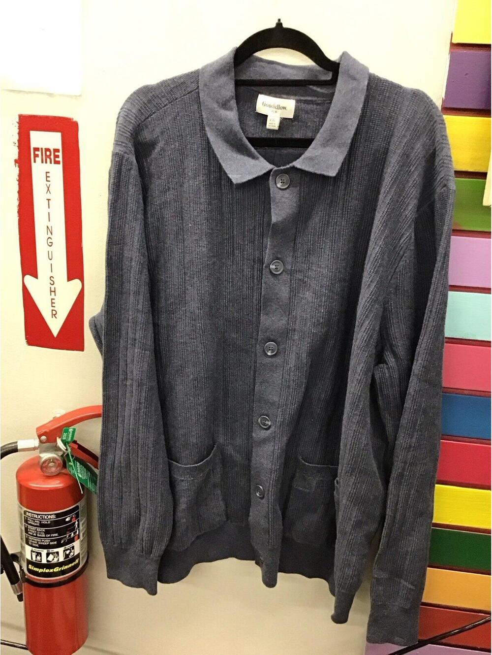 Goodfellow and co men’s sweater cardigan XXzl navy knit new from target